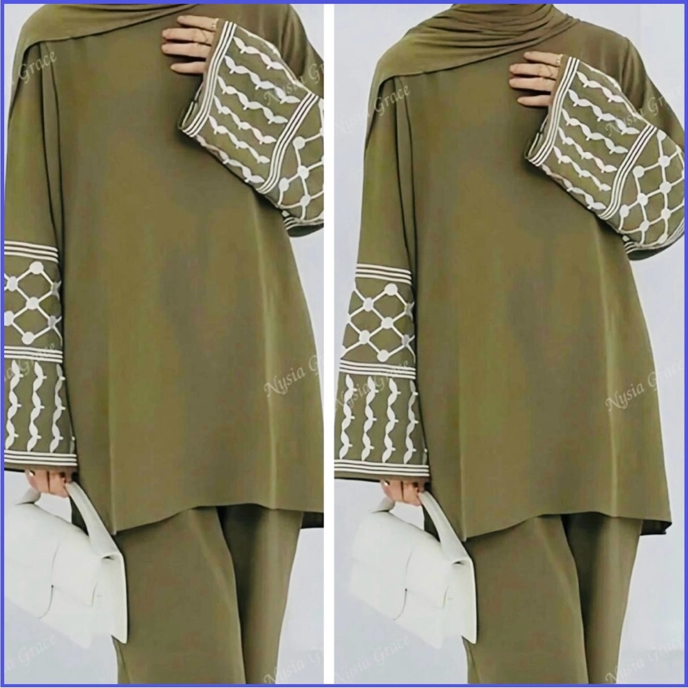 Olive Green two piece cord set! XL 42 sz